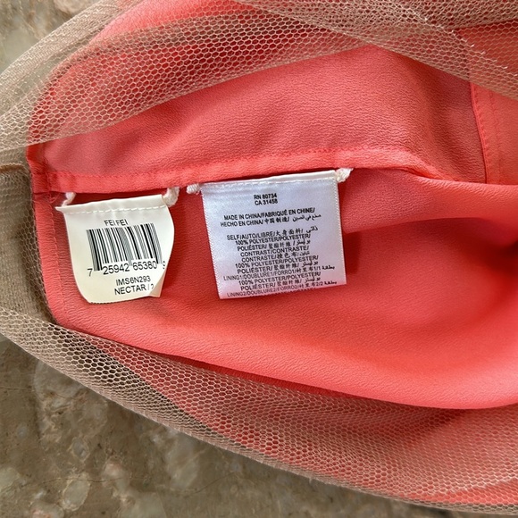 BCBGMaxAzria Runway Cocktail Dress, Sleeveless Mini Coral, Size 2 - Picture 10 of 10